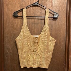 Kika Vargas for Target cropped metallic chunky sweater tank